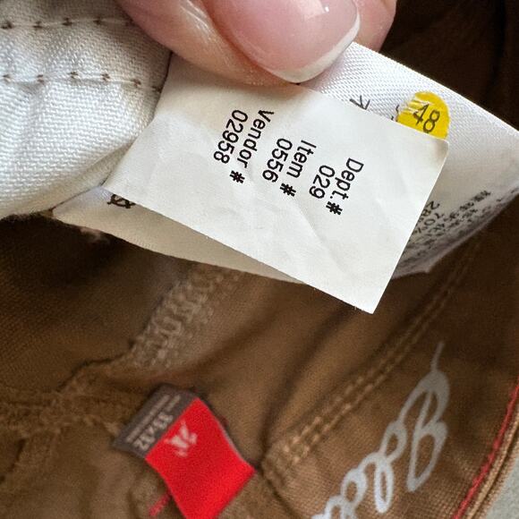 Eddie Bauer Mountain Ops Flex Pants 33×32 Tan Canvas Work Utility GORPCORE - Picture 7 of 9